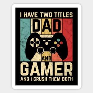 Vintage Gamer Dad Retro Video Games Gift Magnet